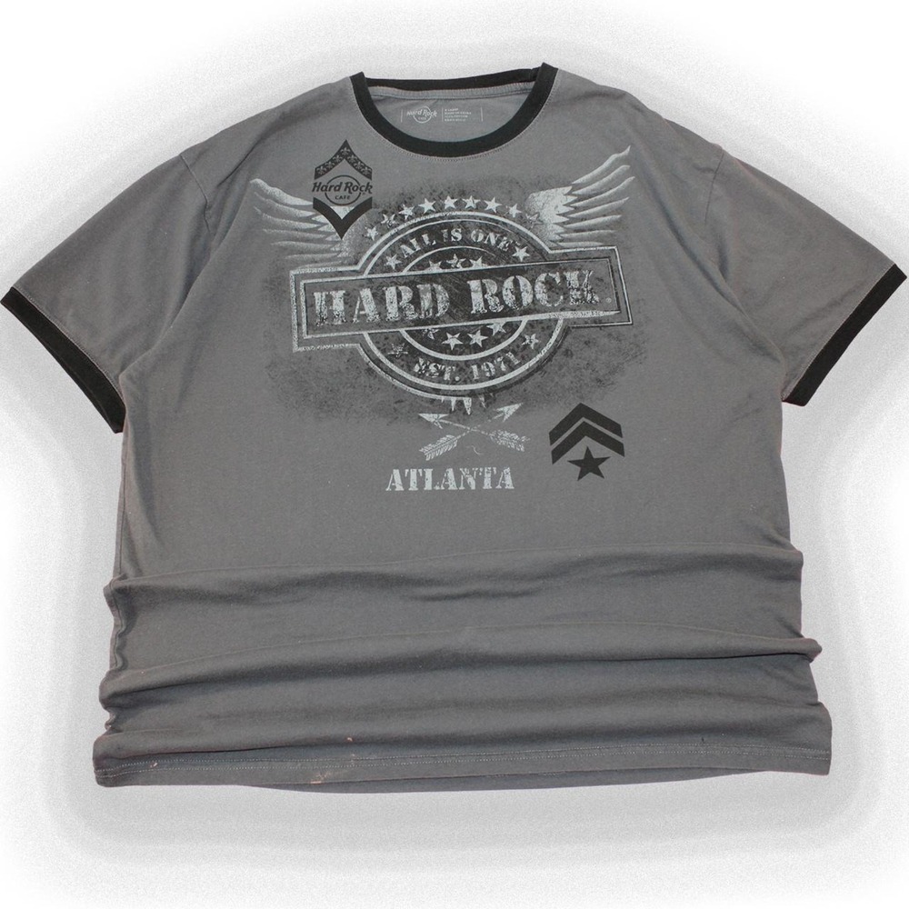 Y2K 2000's Hard Rock Cafe Atlanta Ringer Graphic Tee